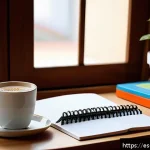 Home 20 한국어능력시험 연습문제 제작 방법 - A cozy study room scene designed for a Spanish-speaking student preparing for a Korean language exam...